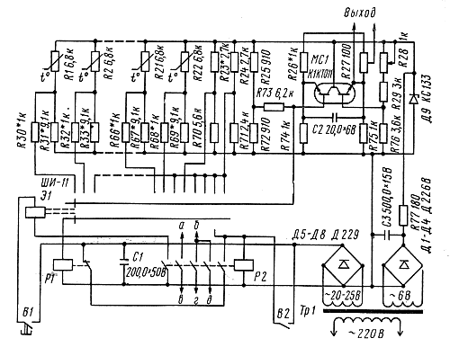 Принципиальная схема многоточечного регистратора температуры